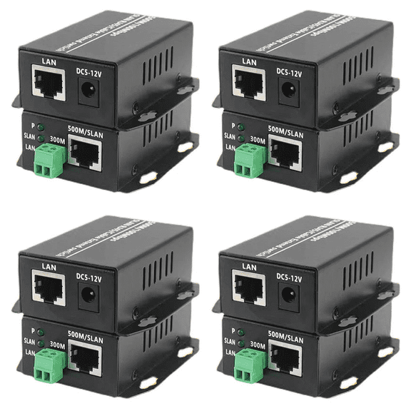 8x Ethernet over Twisted Pair Converter -Ethernet Extender over Twisted Line Phone Wire Line, RJ45 LAN Network Booster,8x IP Ethernet over Twisted pair Extenders,Black
