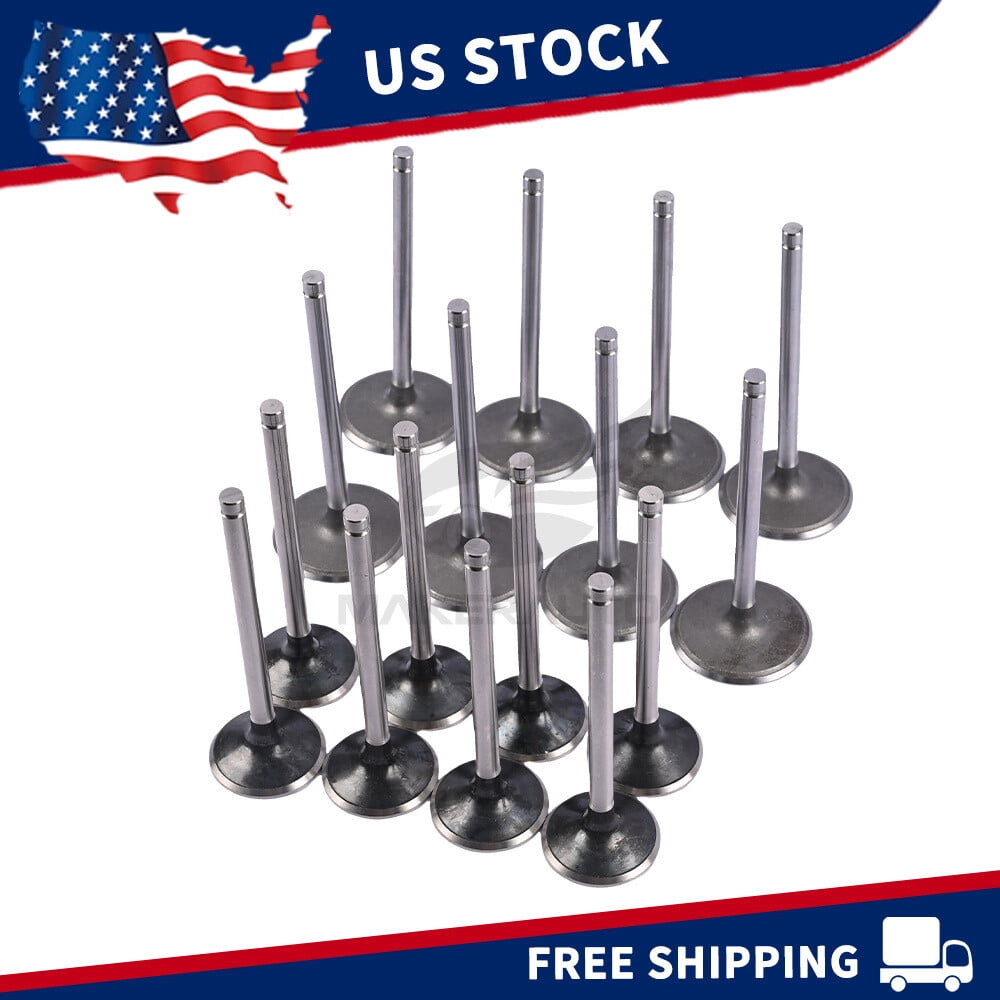 8x Exhaust & 8x Intake Valves fits 2004-2014 Chevrolet GMC Hummer Isuzu 4.8 5.3 6.0 12550458 12563064 8125630640 12550457 12555906 12563063 8125630630