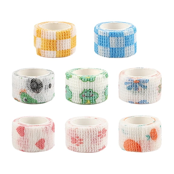 8x Finger Guard Tape Fixing Band Stretch Wrap Anti Wear Calluses Cute Finger Protection Tape Elastic Tape for Writing