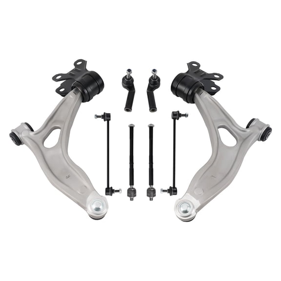 8x Front Suspension Kit for Ford Focus C-Max 2012-2018 - Control Arms, Ball Joints, Sway Bar Links - OEM/Part# K622788, ES800955, EV800898, K750554 - Aluminum/Steel
