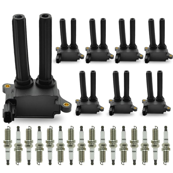 8x Ignition Coil & 16x Iridium Spark Plugs for Dodge Charger RAM 1500 5.7L 6.1L 6.4L V8 UF504 UF504 56029129AA 56029129AB 68060346AA