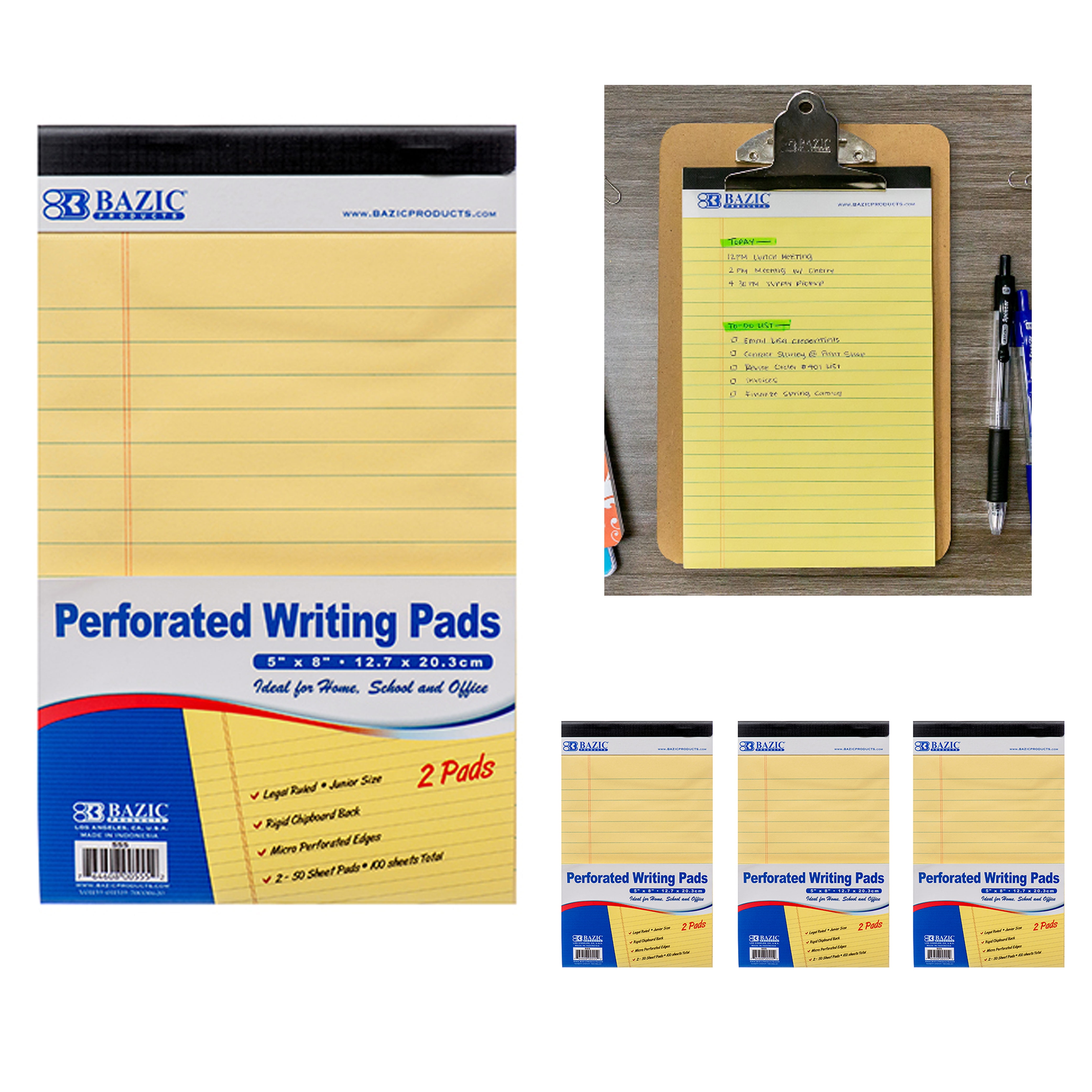 12 Pack Yellow Legal Pads 8.5 X 11.75 College Ruled Yellow Note Pad Narrow Ruled 30 Sheets Notepads Perforated Writing Pad Clear Print 8x11 Legal Pad - View #10