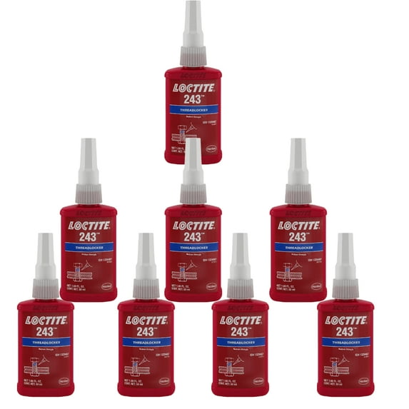 8x Loctite 243 Blue Medium Strength Threadlocker For All Metals 50 ml