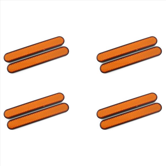 8x Motorcycle Front Fork Reflector Sticker Lower Legs Slider Safety Warning for Softail 883 1200 Yellow,4 x Front Fork Reflector,Yellow