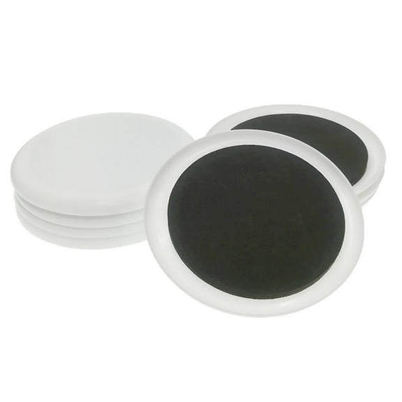 8x Moving Sliders Furniture Pad Protectors Floor Mover , 8cm White Round 8cm