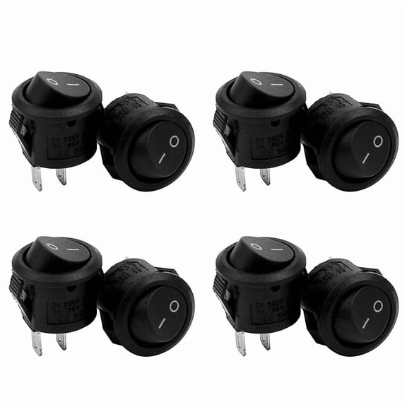 8x On/Off Self Latching Buttons Rocker Switch Toggle for Car Auto Boat Black,8pcs x black Auto lock button switch,black