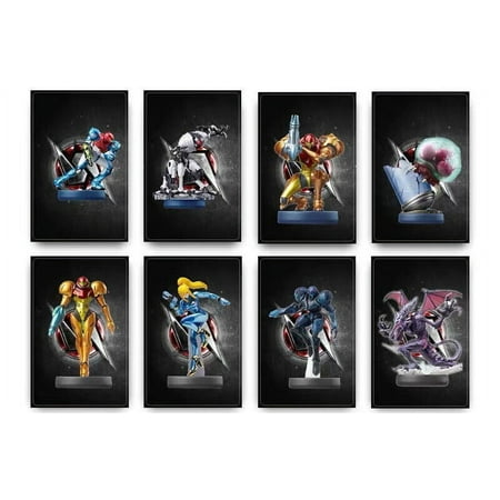 8x Set Mini NFC Cards Metroid Dread Switch Samus