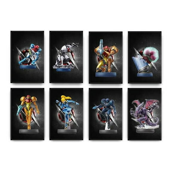 8x Set Mini NFC Cards Metroid Dread Switch Samus