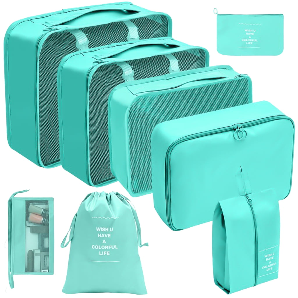 8x/Set Tavel Packing Cubes Suitcase Organiser Small Travel Organiser Luggage Organiser Packing Organisers