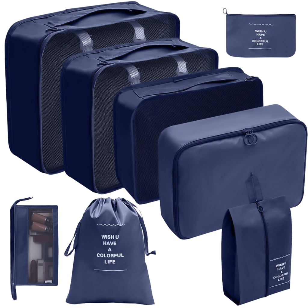 8x/Set Tavel Packing Cubes Suitcase Organiser Small Travel Organiser Luggage Organiser Packing Organisers