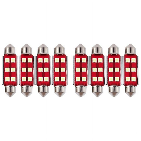 8x Super Bright Canbus Error Free 6-Smd 3030 Chipset 41Mm 211-2 212-2 569 578 Xenon White Led Bulbs