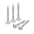 thumbnail image 1 of #8x1-1/4" Pocket Hole Screws, 100 Pack Square Drive Self Tapping Wood Screws, Zinc Plated, 1 of 6