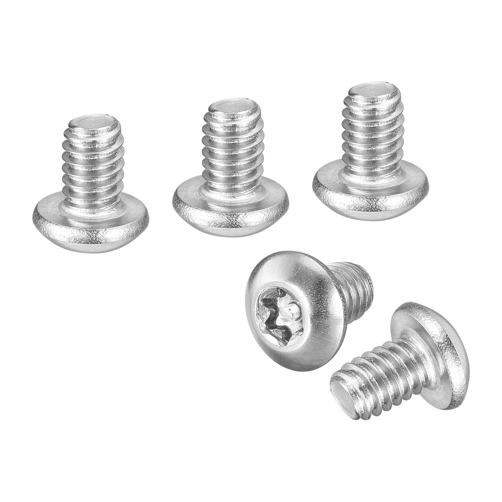 #8x1/4" Pan Head Torx Security Screw - 25Pack - Good for Machinery - 304 Stainless Steel Tamper Proof Torx Security Fasteners - Silver Tone