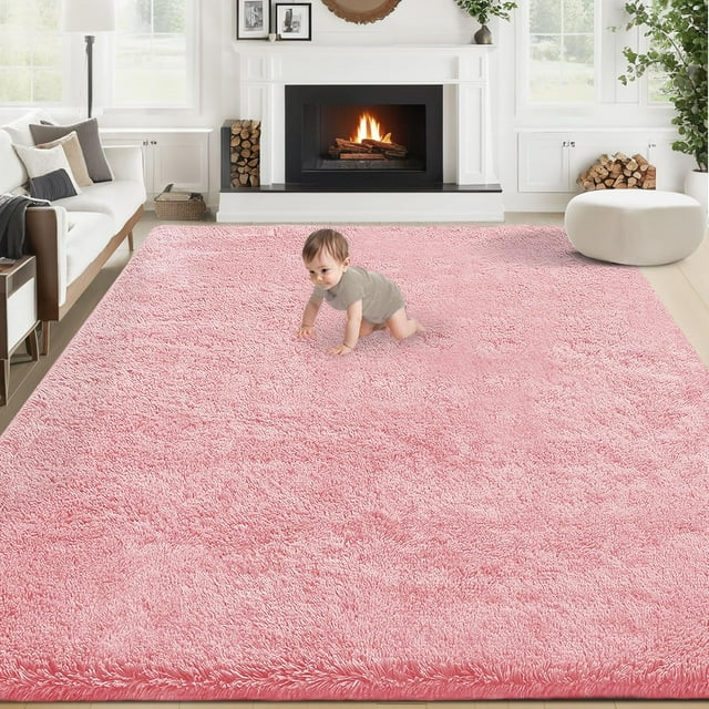 8x10 Area Rug for Living Room Fluffy Shag Soft Washable Rugs Large