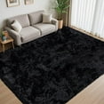 thumbnail image 1 of Ultra Fluffy Shag Black Rugs - 8x10 Area Rug for Living Room, Bedroom, Kids Nursery, Office, Dorm, Modern Decor, 1 of 8