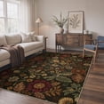 thumbnail image 1 of DEORAB 8x10 Area Rugs for Living Room Bedroom, Vintage Floral Machine Washable Rugs, Non Slip Flat Pile with Rubber Backing, Flat Pile Rug for Entryway Dining Home Office, 1 of 8