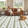 8x10 Area Rug, Sage Green Low Pile Washable Rugs for Living Room ...
