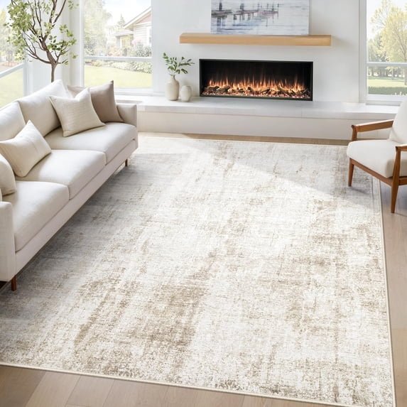8x10 Area Rug for Living Room: Washable Abstract Soft Rugs Non Slip Modern Stain Resistant Low Pile Carpet for Dining Room Bedroom Nursery Office
