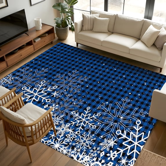 8x10 Area Rugs, Christmas Non-Skid Rubber Backing Large Rectangle Rugs ...