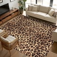thumbnail image 1 of 8x10 Area Rugs, Leopard Printed Non-Skid Rubber Backing Large Rectangle Rugs - Living Room Bedroom Home Office, Modern Animals Textured Brown Indoor Floor Mat Carpets Washable Rug, 1 of 9