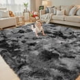 thumbnail image 1 of 8x10 Area Rugs for Living Room Bedroom, Large Area Rug Shag Shaggy Carpet Soft Plush Furry Bedside Rug, Rugs for Home Decor (Dark Grey Tie-Dyed, 8 x 10 Feet), 1 of 14