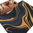 thumbnail image 1 of 8x10 Area Rugs for Living Room, Blue Yellow Ripple Non Slip Area Rugs for Kitchen Bedroom Entryway, Fluid Modern Abstract Art Washable Carpet Runner Rug Floor Mats for Bedroom Home Decor, 1 of 9