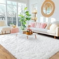thumbnail image 1 of 8x10 Area Rugs for Living Room, Large Ultra Fluffy Fuzzy Shag White Rug for Bedroom, Modern Plush Soft High Pile Upgrade Non-Slip Carpet for Kids Girls and Boys, Dorms, Home Decor Aesthetic, 1 of 8