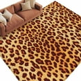 thumbnail image 1 of 8x10 Area Rugs for Living Room, Leopard Texture Print Non Slip Area Rugs for Kitchen Bedroom Entryway, Orange Yellow Retro Farmhouse Washable Carpet Runner Rug Floor Mats for Bedroom Home Decor, 1 of 9