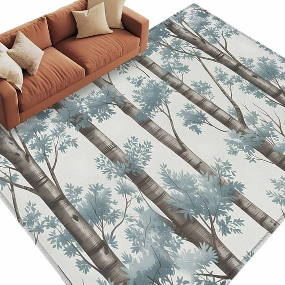 8x10 Area Rugs for Living Room, Nature Forest Non Slip Area Rugs for ...