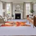 thumbnail image 1 of 8x10 Area Rugs for Living Room, Purple Fox Non Slip Area Rugs for Kitchen Bedroom Entryway, Funny Animals Modern Art Washable Carpet Runner Rug Floor Mats for Bedroom Home Decor, 1 of 8