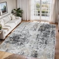 thumbnail image 1 of 8x10 Area Rugs for Living Room Rug Washable: Abstract Large Rug for Dining Room Bedroom Carpet Non Slip 8 by 10 Indoor Modern Nursery Home Office Black Grey Gold, 1 of 8