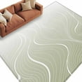 thumbnail image 1 of 8x10 Area Rugs for Living Room, Sage Green Geometric Non Slip Area Rugs for Kitchen Bedroom Entryway, Modern White Stripe Distortion Art Washable Carpet Runner Rug Floor Mats for Bedroom Home Decor, 1 of 9