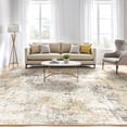 thumbnail image 1 of UERMEI 8'x10' Washable Area Rugs for Living Room, Modern Abstract Printed Carpet, Non Slip Indoor Rug for Bedroom Home Decor Carpets, Grey Gold, 1 of 10