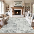thumbnail image 1 of 8x10 Area Rugs for Living Room - Washable Rug Modern Abstract Soft Large Neutral Non-Slip Carpet Indoor Floor Stain Resistant Thin Carpets for Bedroom Dining Room Farmhouse Nursery Home Office Grey, 1 of 8