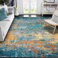 thumbnail image 1 of 8x10 Area Rugs Modern Abstract Faux Wool Rug Ultra-Soft Low Pile Accent Rug Stain Resistant Carpet Machine Washable Rugs for Bedroom with Non Slip Backing, 1 of 7