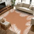 8x10 Area Rugs, Tropical Palm Leaves Non-Skid Rubber Backing Large ...