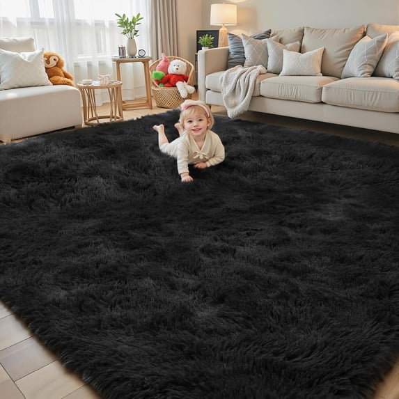 8x10 Area Rugs for Living Room Bedroom, Large Area Rug Shaggy Carpet ...