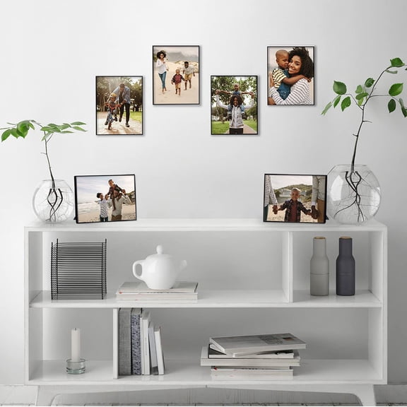 8x10 Black Picture Frame Set with Shatter-Resistant Glass - Tabletop & Wall Display - Metropolitan Collection