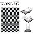 thumbnail image 1 of 8x10 Black and White Area Rug Fluffy Shag Checkered Living Room Throw Carpet Washable Non-Slip Soft Pile Fuzzy Large Rug for Bedroom Dorm Bathroom Home Aesthetic Decor Office, 1 of 8