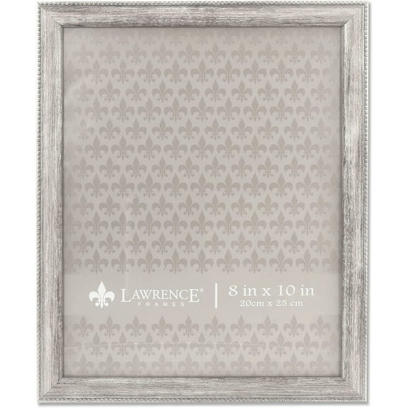 8x10 Burnished Silver Picture Frame - Classic Bead Border