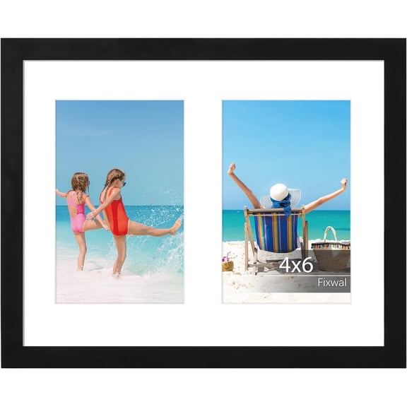 8x10 Collage Picture Frame with Two Openings for Displaying 4x6 Pictures, 4x6 Picture Frame Collage, Gallery Wall Frame, Multi Picture Frames for Wall Decor