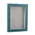thumbnail image 1 of 8x10 Distressed Blue Shadowbox Frame - Interior Size 8x10 with 1" Usable Depth - Light Grey Acid-Free Suede Backing, 1 of 5