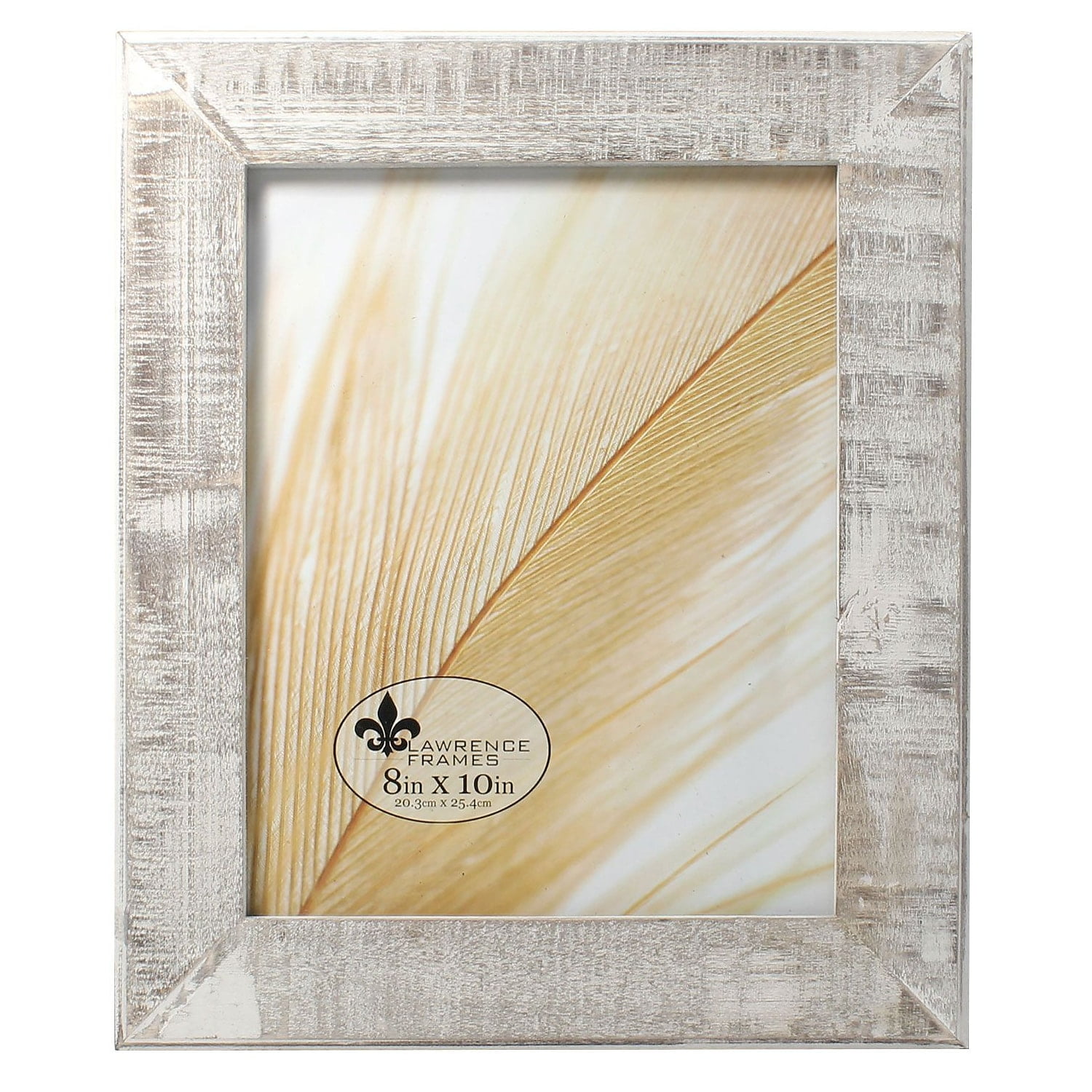 8x10 Distressed Gray Wood With White Wash Picture Frame