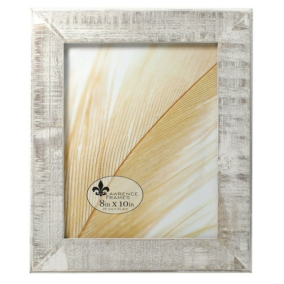 8x10 Distressed Gray Wood With White Wash Picture Frame