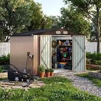 Storage For Large Metals LazySunsets 12 x 14FT Shed Outdoor Storage Shed with Double Door, Large ...