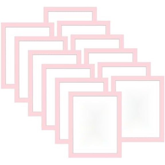 8x10 Farmhouse Stone Spotted Picture Frame Set of 12, Display 5x7 with Mat or 8x10 without Mat, Country Photo Frames for Wall Mounting or Table Top Display, Rustic Brown