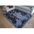 thumbnail image 1 of 8x10 Feet Gray Grey Color Two Tone Area Rug Carpet Rug Solid Soft Plush Pile Shag Shaggy Fuzzy Furry Modern Contemporary Decorative Designer Bedroom Living Room Hand Woven Non-Slip Canvas Backing, 1 of 5