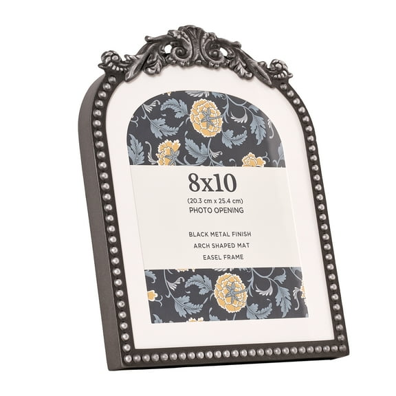 8x10 Filigree Tabletop Picture Frame, Black