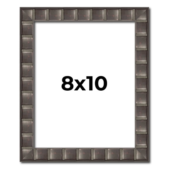 8x10 Frame Black Brown Chestnut Mosaic Solid Wood Picture Frame | 1.125 Inch Moulding Width |