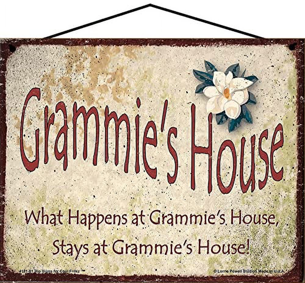 8x10 Grammie's House Sign with Magnolia Flower What Happens at Grammie ...